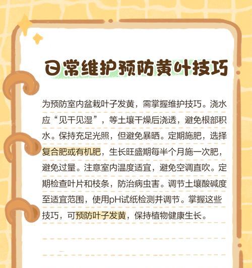 盆栽底部叶子发黄是什么原因？如何解决？
