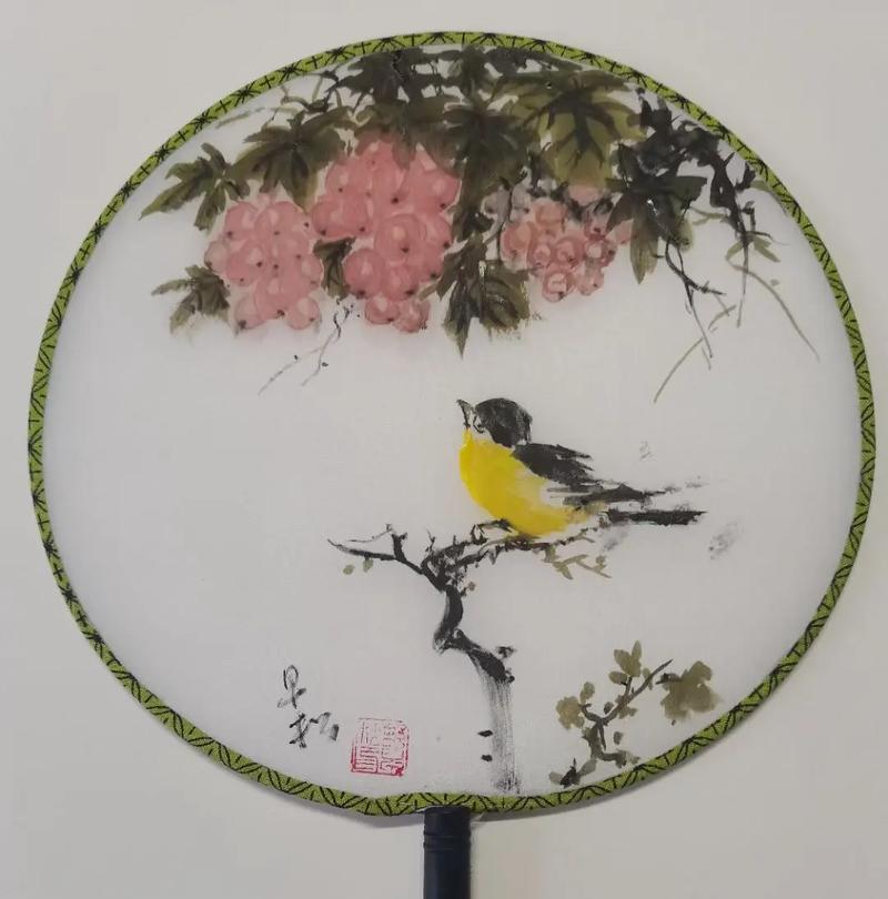 扇面花卉中寓意吉祥的有哪些？它们在扇面艺术中的意义是什么？